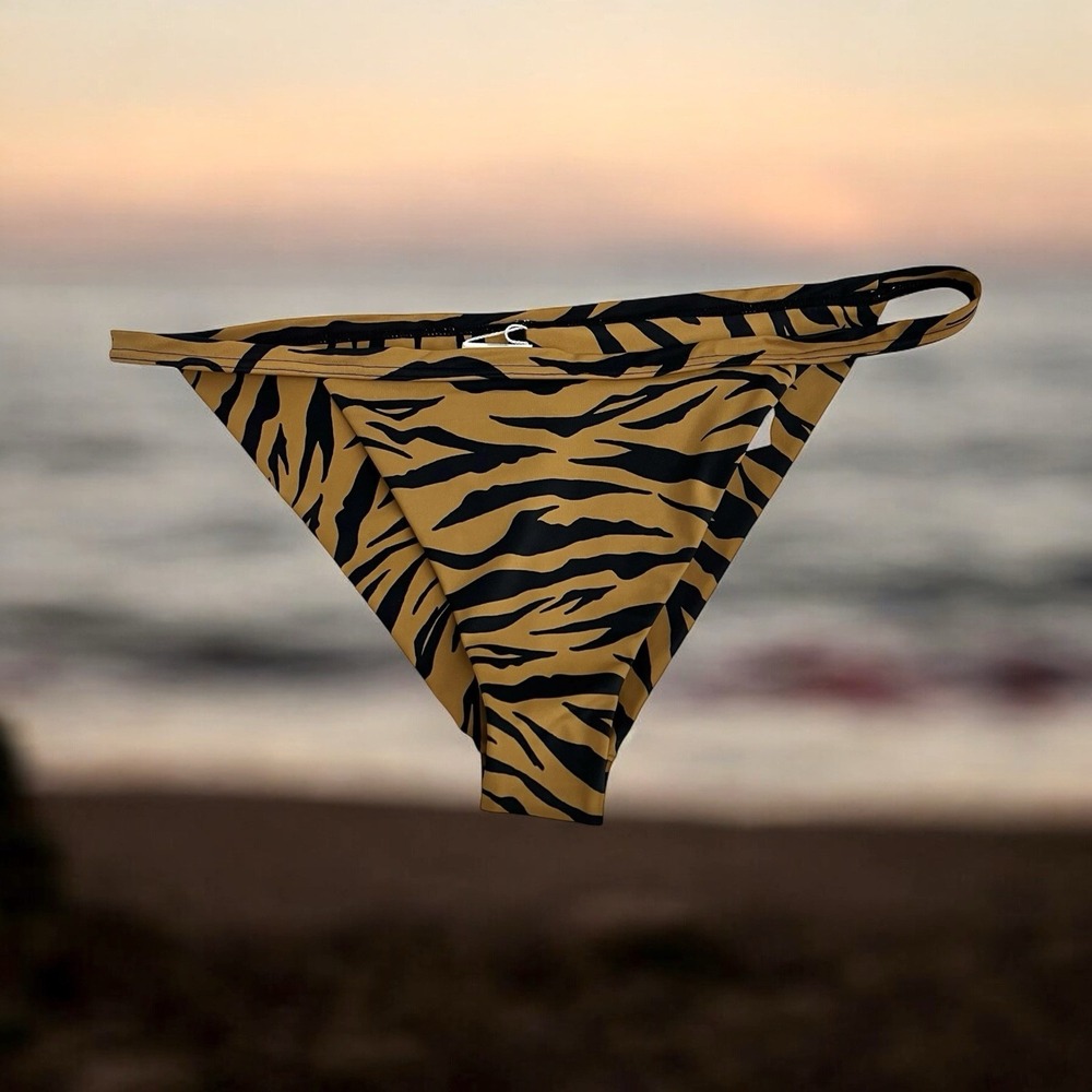 RVCA Top Notch Cheeky Bikini Bottom Low Rise Size Large